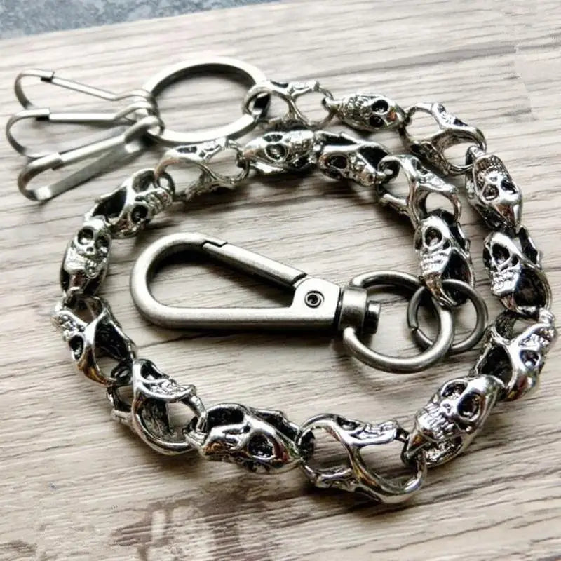 55Cm Men\'s Waist Key Chain Retro Skull Metal