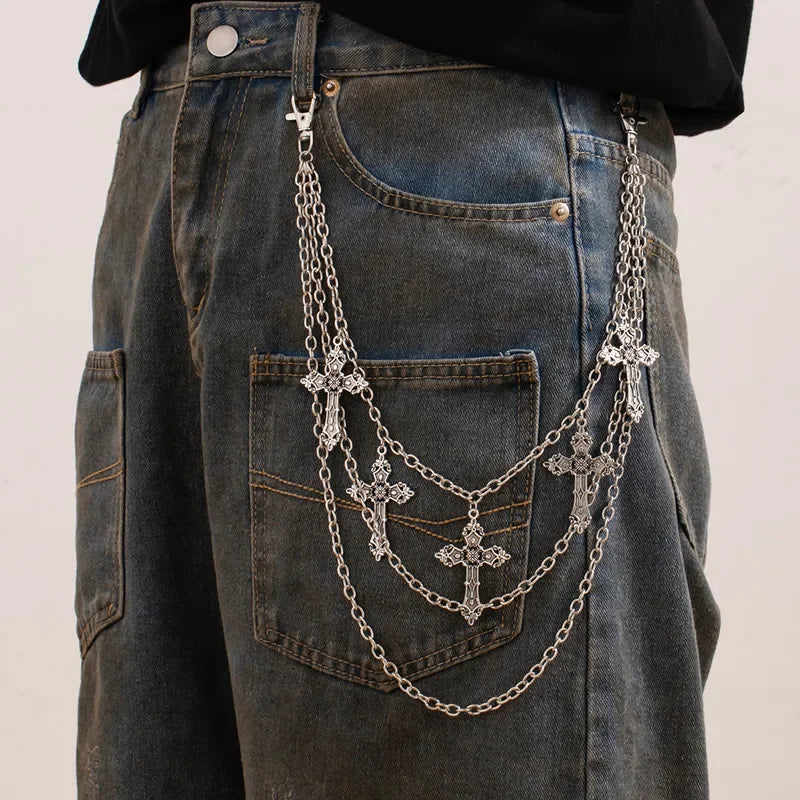 Fashion Punk Metal Pants Chain