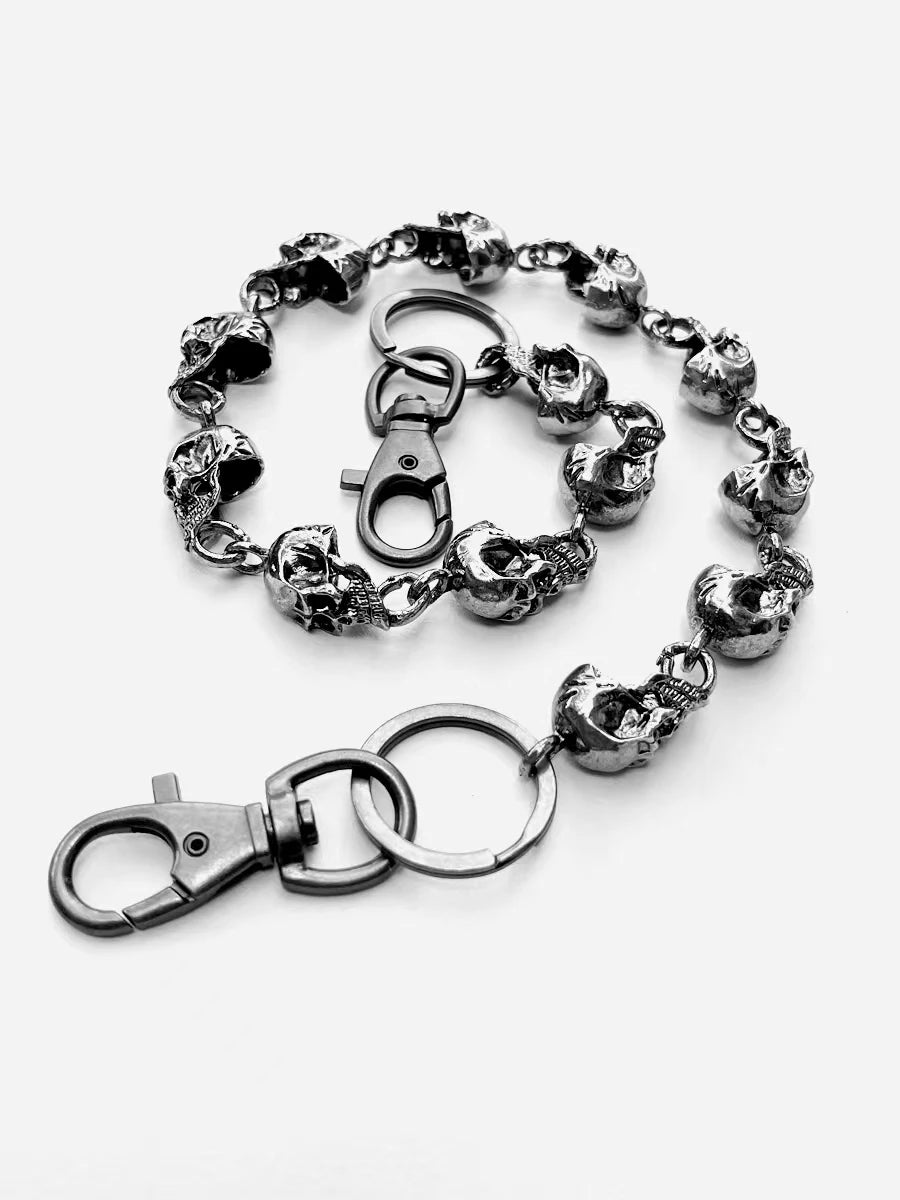 55Cm Men\'s Waist Key Chain Retro Skull Metal