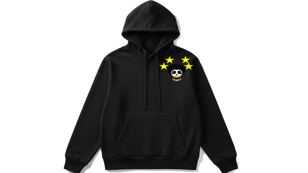 Black skull star hoodie