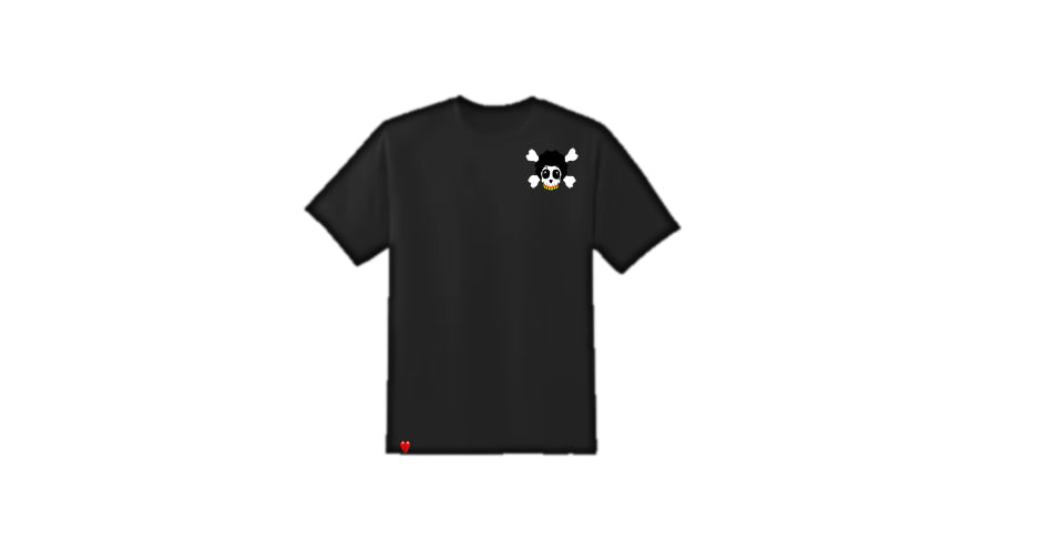 Black skull bone shirt