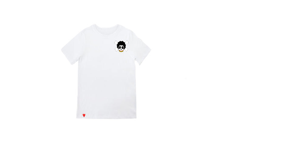 White skull bone shirt