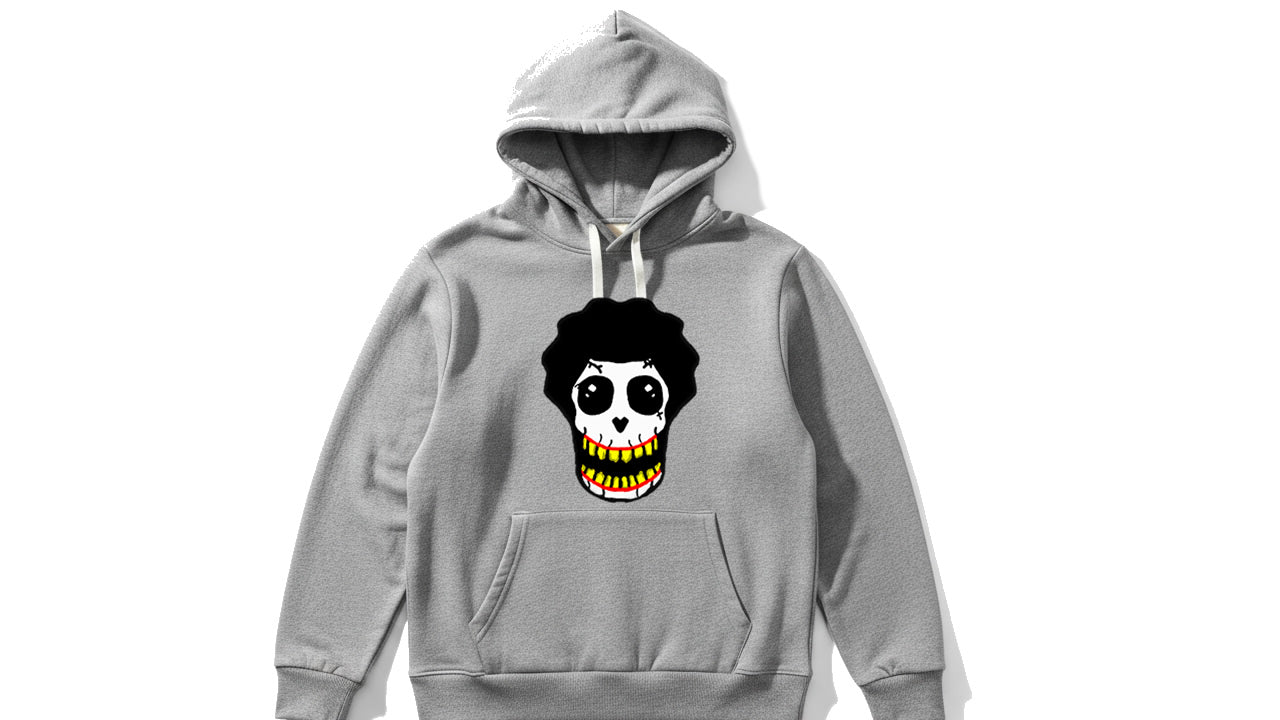 Gray skull Hoodie